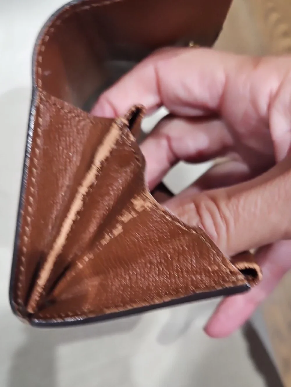Louis Vuitton Monogram Snap Coin Holder in Brown and Tan